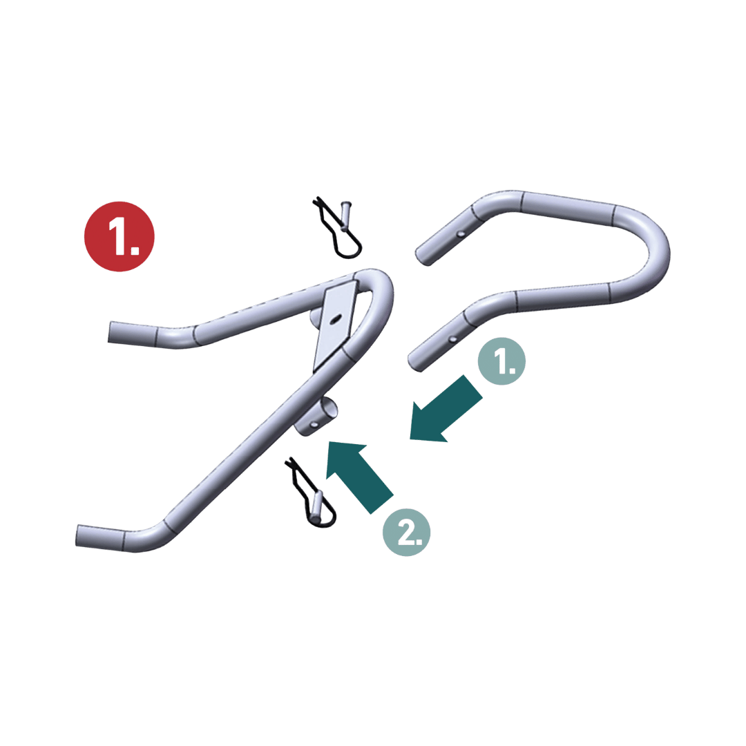 Entladerahmen für Akku-Schubkarre 8791590 (türkis), EXTOL INDUSTRIAL