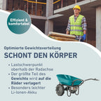 Elektrische Schubkarre mit Akku, 100L Mulde, EXTOL INDUSTRIAL