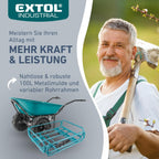 Elektrische Schubkarre mit Akku, 100L Mulde, EXTOL INDUSTRIAL