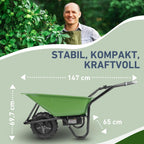 Elektrische Schubkarre mit Akku, 80L Mulde, EXTOL CRAFT