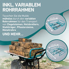 Elektrische Schubkarre mit Akku, 100L Mulde, EXTOL INDUSTRIAL