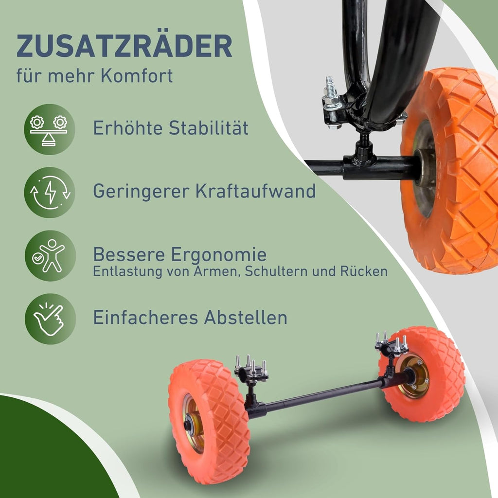 Elektrische Schubkarre mit Akku, 80L Mulde, EXTOL CRAFT