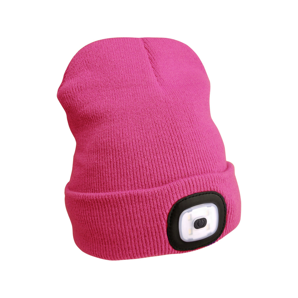 Mütze grau/pink oder pink/pink, doppelseitig mit Stirnlampe, LED 4x45lm, 300mAh Li-Ion, EXTOL