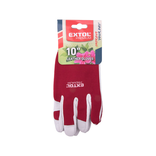 Arbeitshandschuhe Leder, rot, Größe 10, EXTOL PREMIUM
