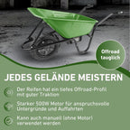 Elektrische Schubkarre mit Akku, 80L Mulde, EXTOL CRAFT