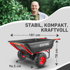 Elektrische Schubkarre mit Akku, 300kg, 300L Mulde, 40V, EXTOL PREMIUM