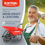 Elektrische Schubkarre mit Akku, 80L Mulde, EXTOL PREMIUM