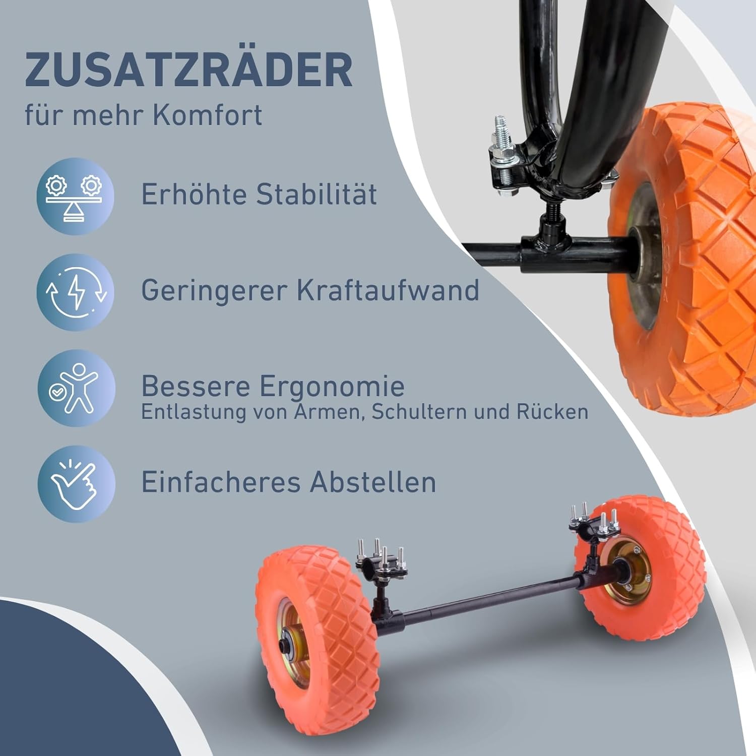 Elektrische Schubkarre mit Akku, 80L Mulde, EXTOL PREMIUM