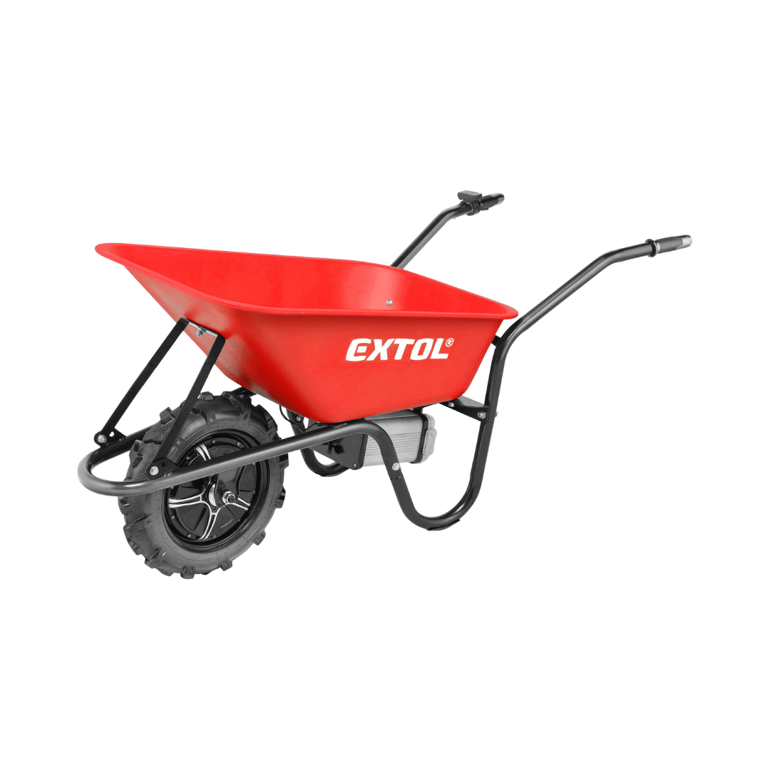 Elektrische Schubkarre mit Akku, 80L Mulde, EXTOL PREMIUM
