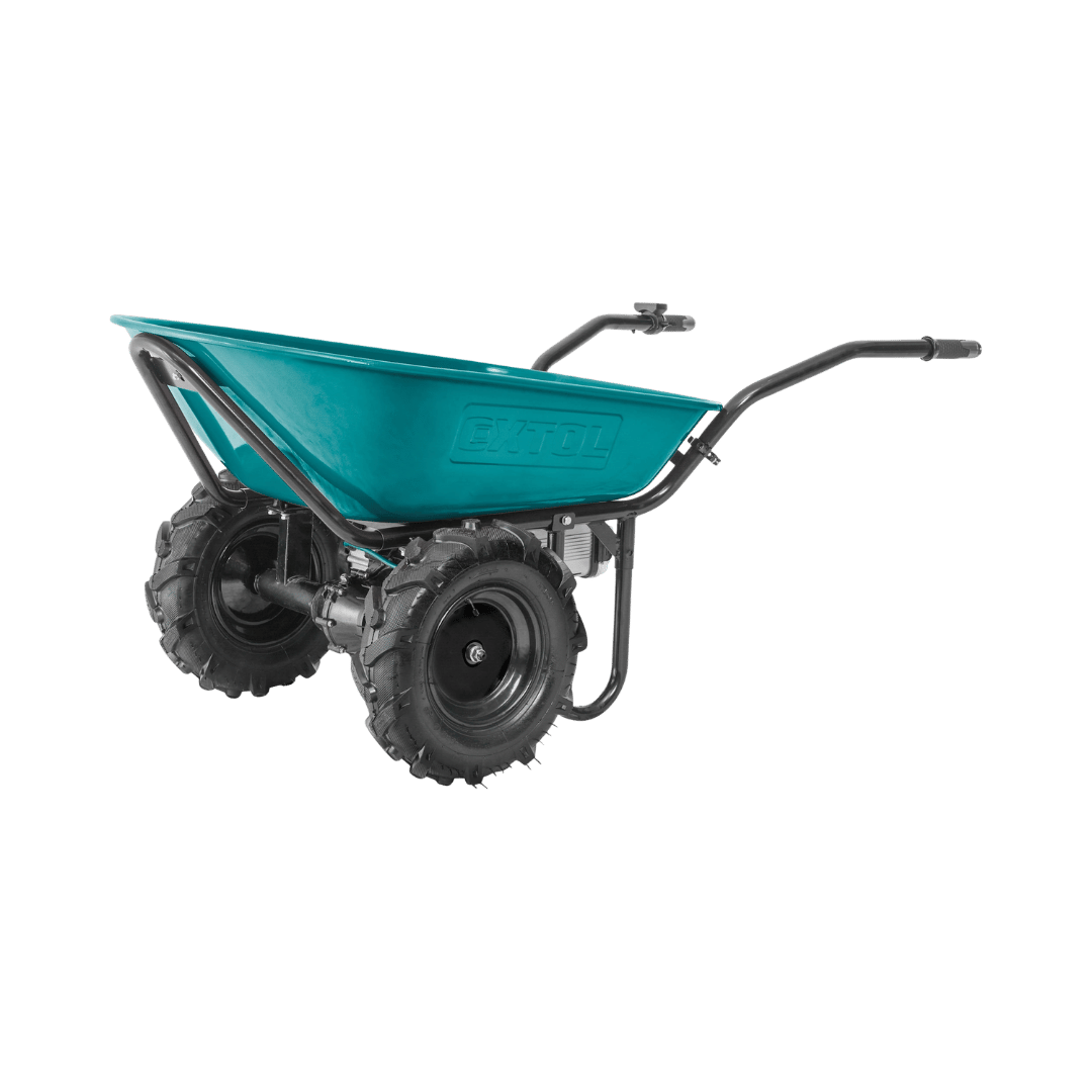 Elektrische Schubkarre mit Akku, 100L Mulde, EXTOL INDUSTRIAL